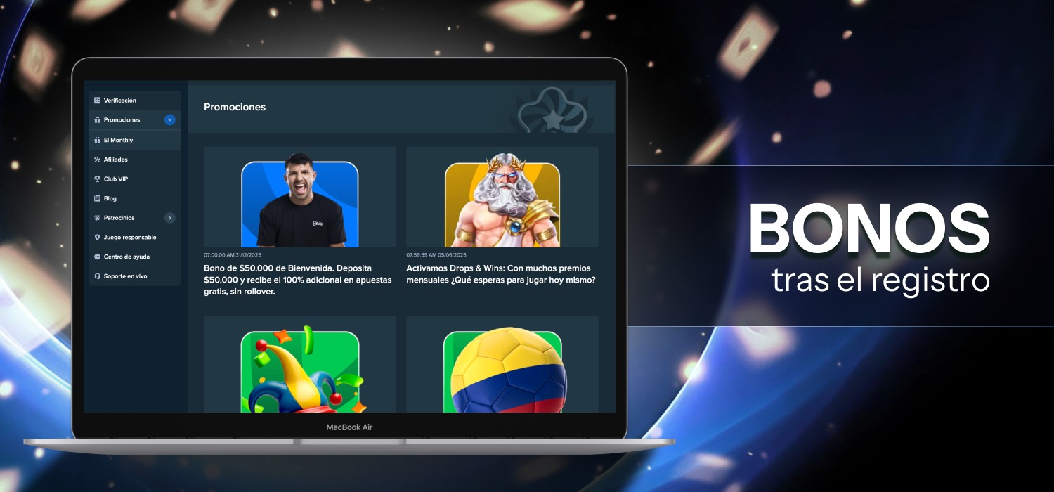 bonificaciones de registro para usuarios