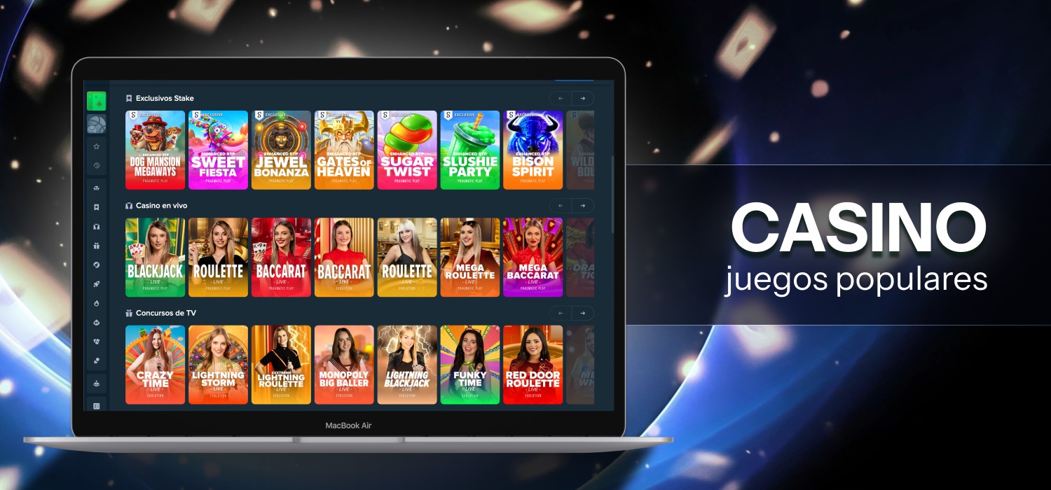 variedad de juegos de casino